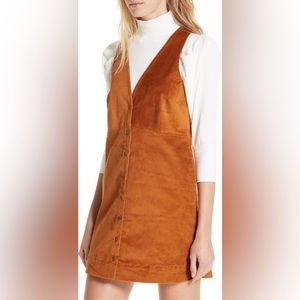 FREE PEOPLE NWT Rolling Thunder Corduroy Minidress L